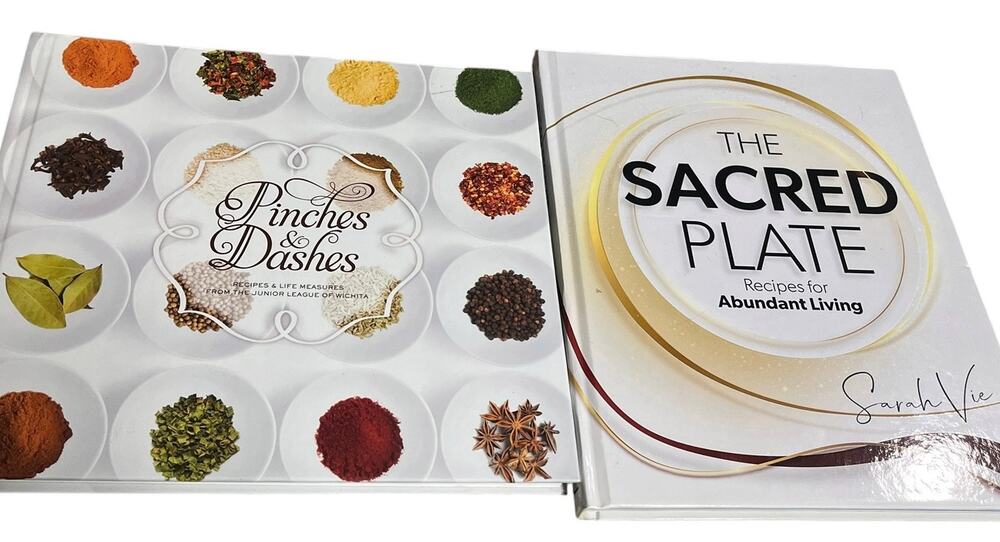 Set of 2 Brand New Cookbooks - Pinches and Dashes, The Sacred Plate